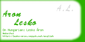 aron lesko business card