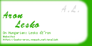 aron lesko business card